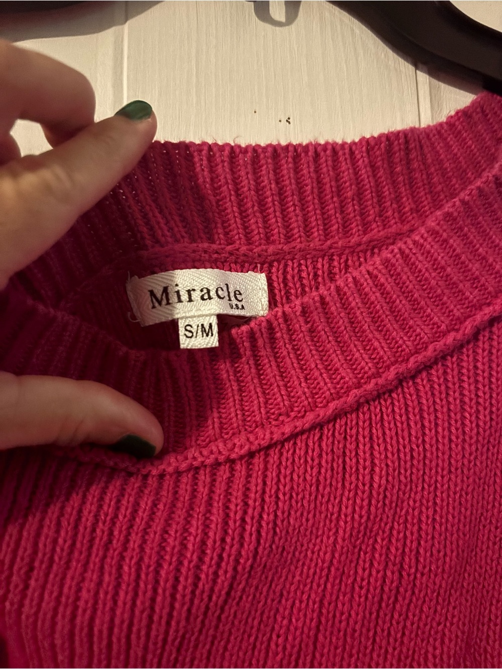 Miracle Off-the-Shoulder Sweater in Raspberry - Picture 2 of 3